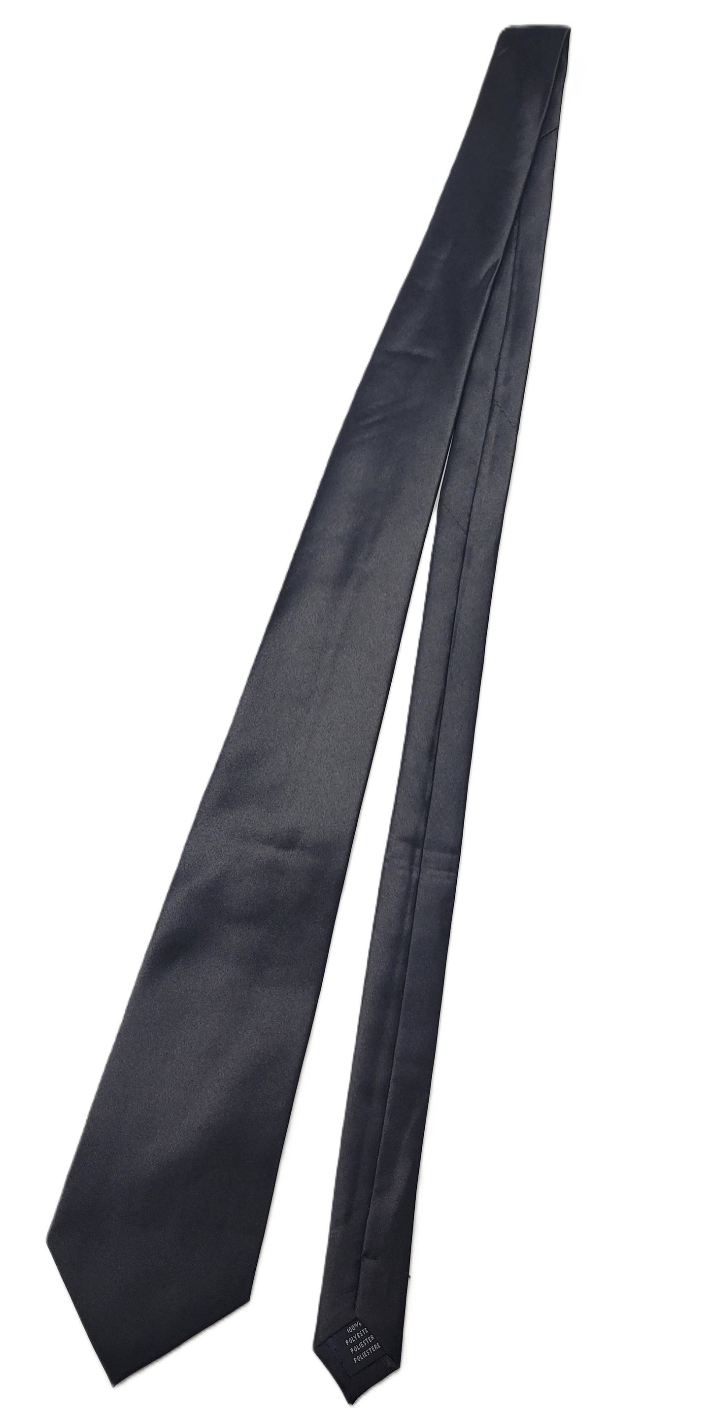 Silk Black Men's Necktie Solid Collection