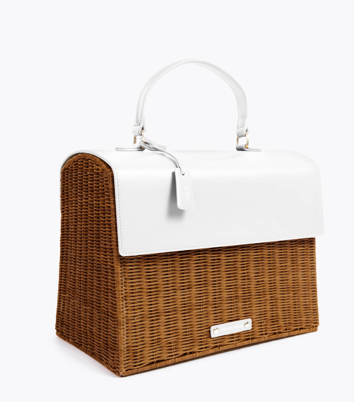 Large Wicker Lunch Bag – Wicker-Style Cooler Beach Tote: Brown Wicker