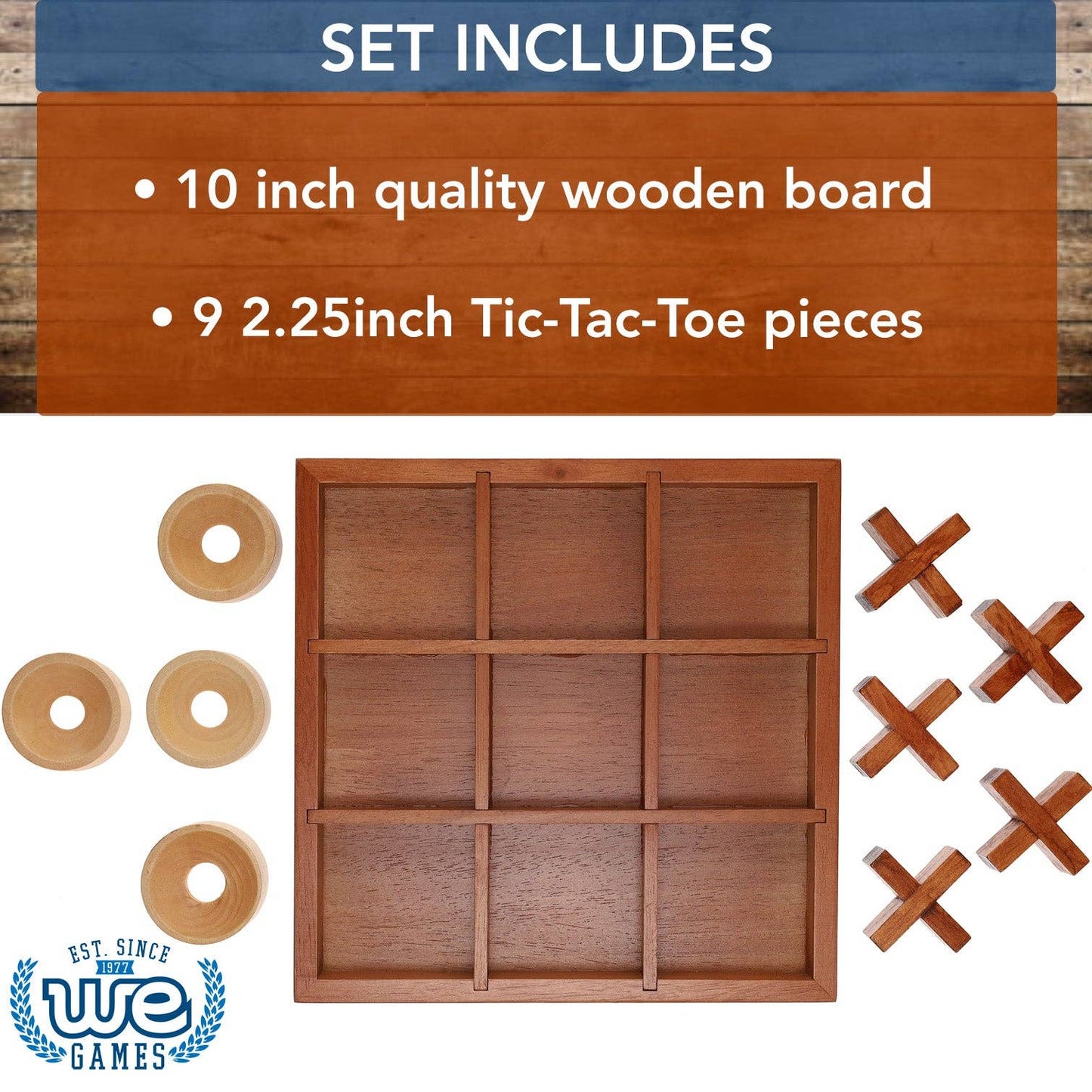 Tic Tac Toe Wooden Board Game