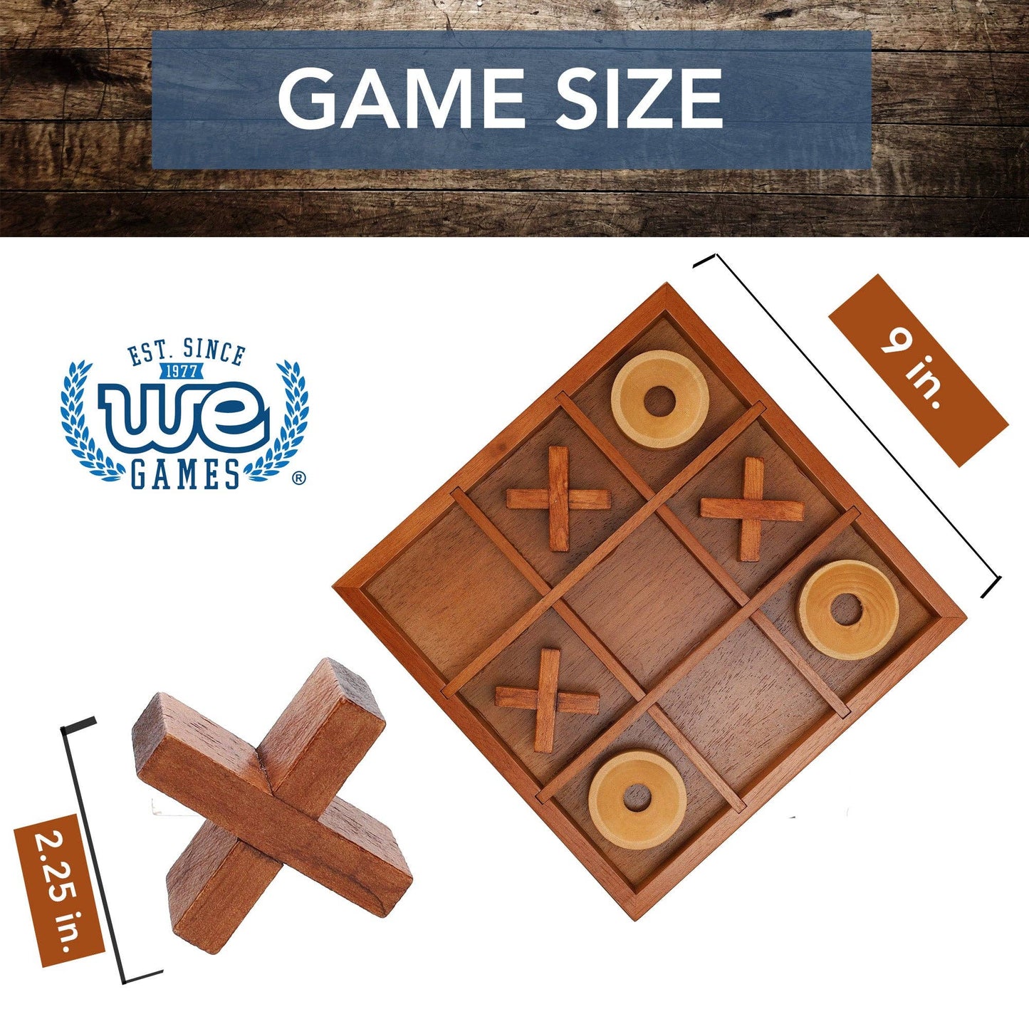 Tic Tac Toe Wooden Board Game