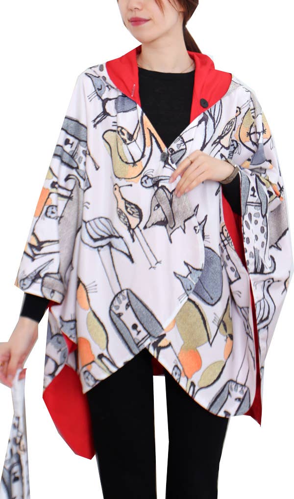 Cats and Dogs Reversible Rain Cape - Pet Collection