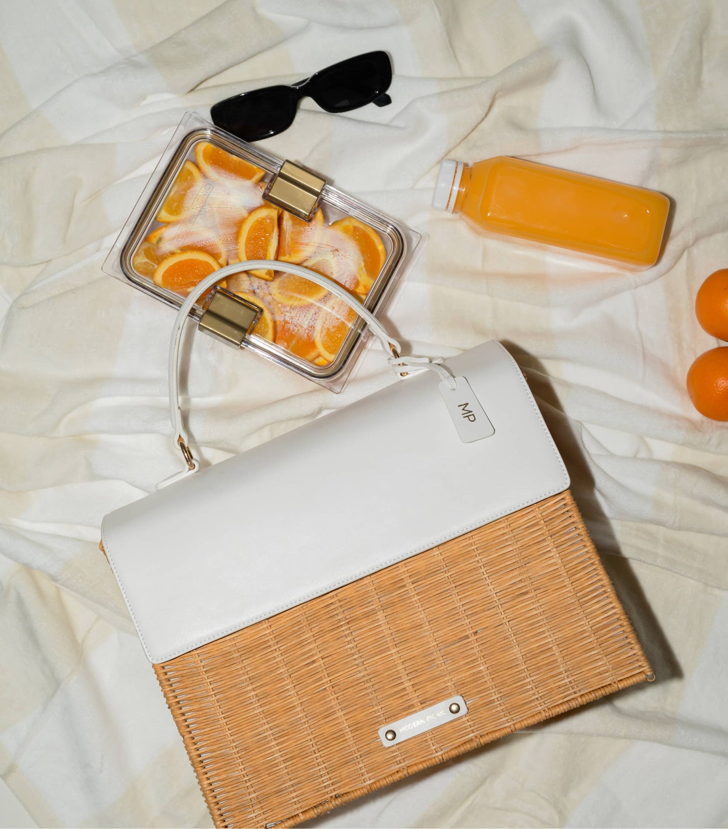 Large Wicker Lunch Bag – Wicker-Style Cooler Beach Tote: Brown Wicker