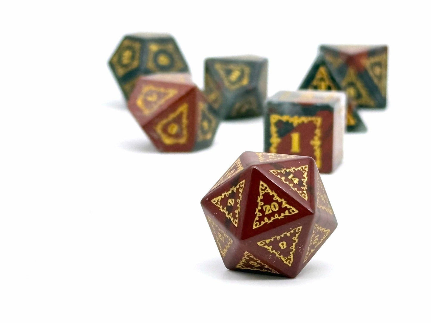 Holiday Orc Mystery Gemstone or Glass Dice Set
