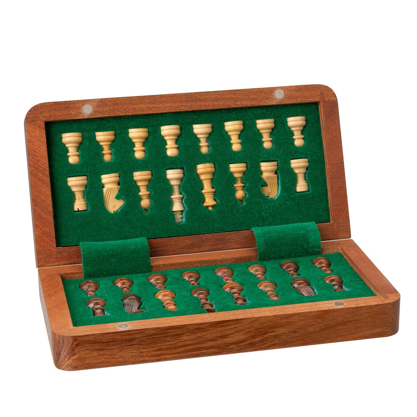 Travel Magnetic Wood Folding Chess Set, 7 inches