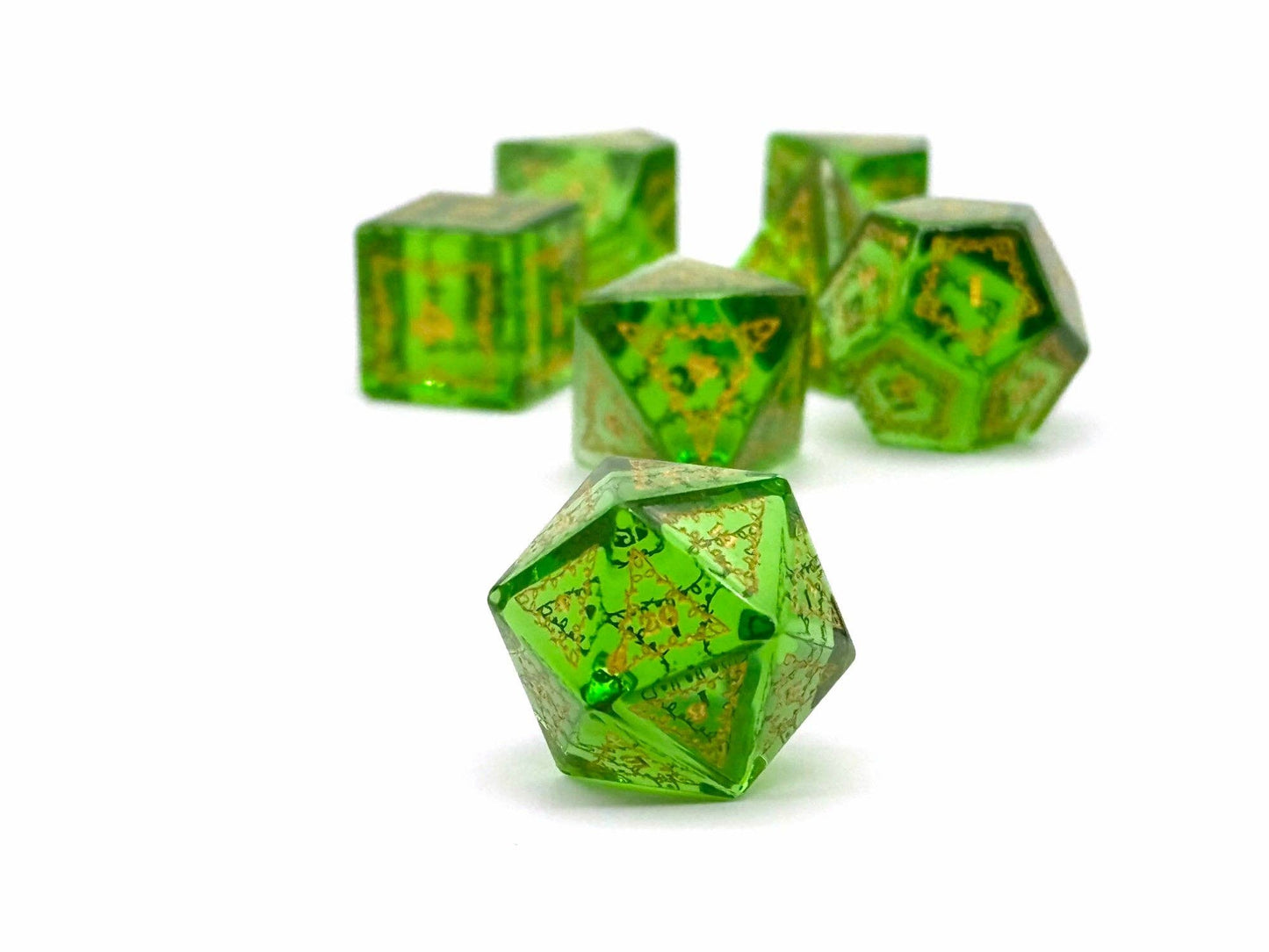 Holiday Orc Mystery Gemstone or Glass Dice Set