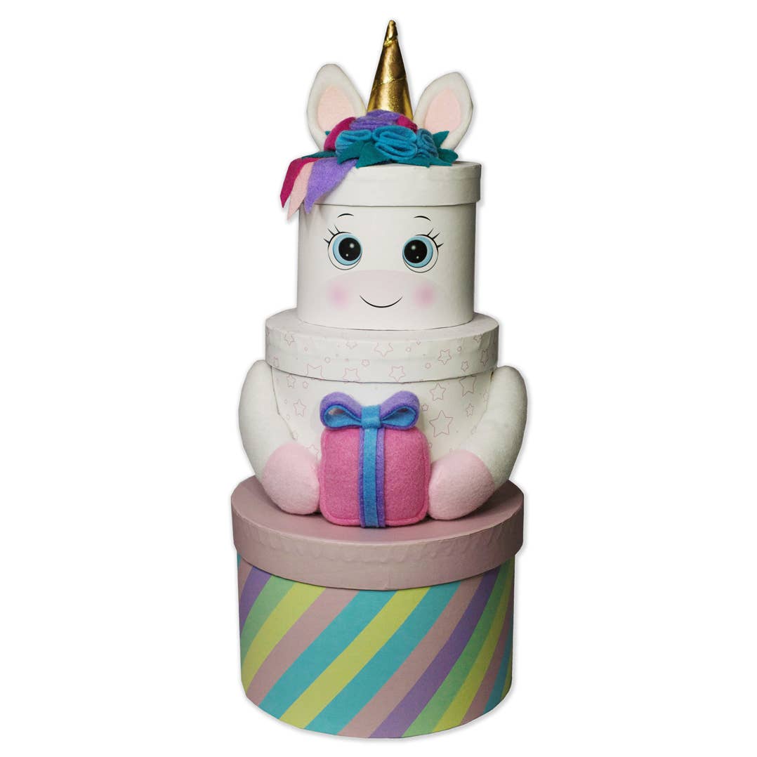 Set of 3 Unicorn nesting Gift boxes/Stacker