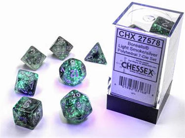 Borealis Polyhedral Light Smoke/Silver Luminary 7-Die Set