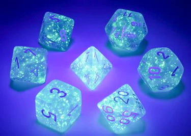 Borealis Polyhedral Sky Blue/White Luminary 7-Die Set