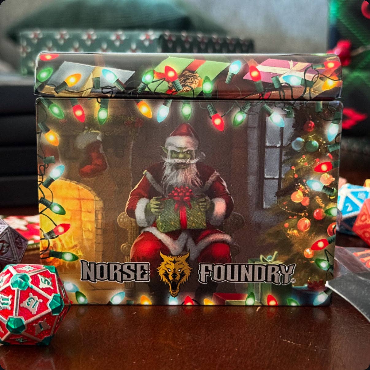 Holiday Orc Mystery Gemstone or Glass Dice Set