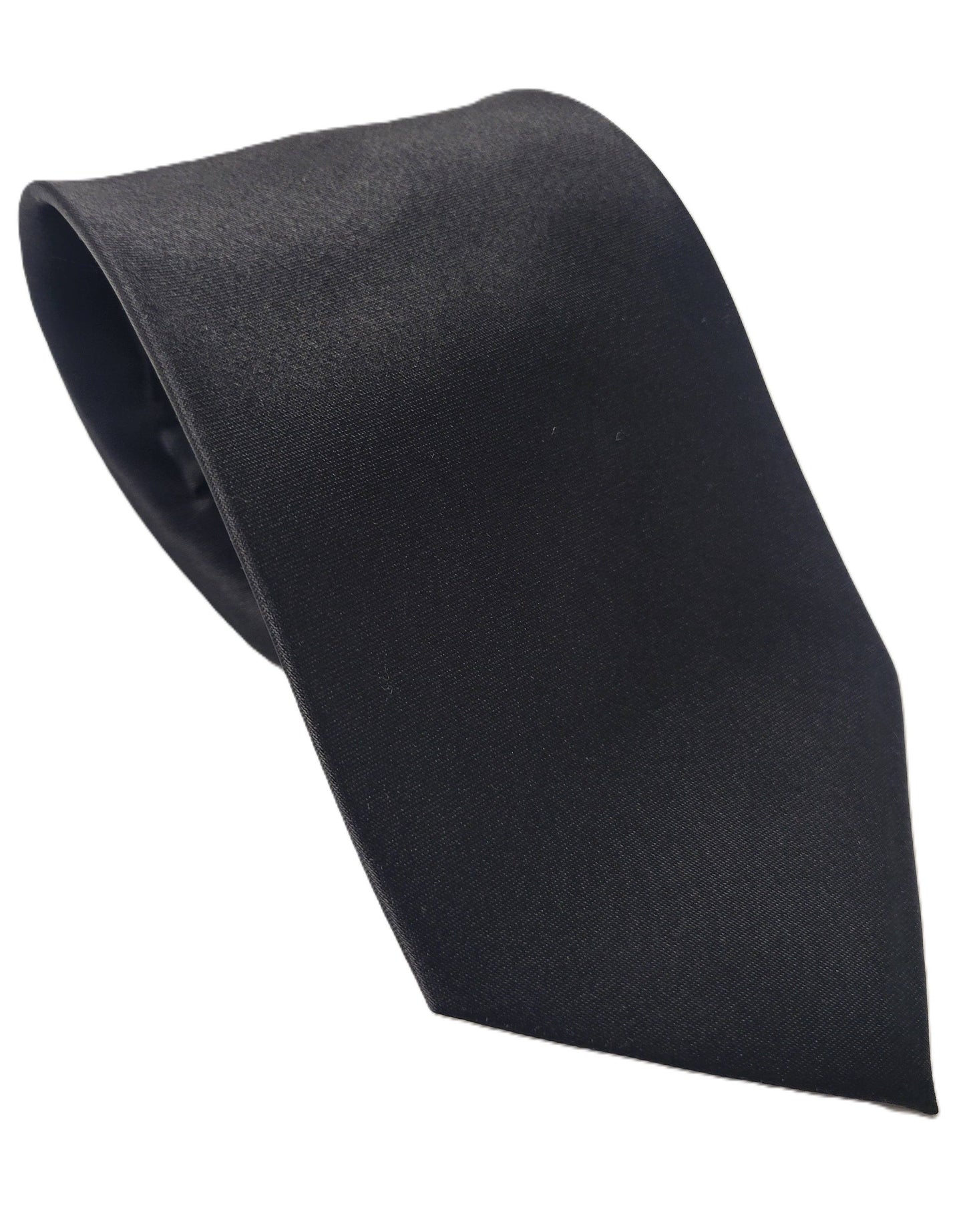 Silk Black Men's Necktie Solid Collection