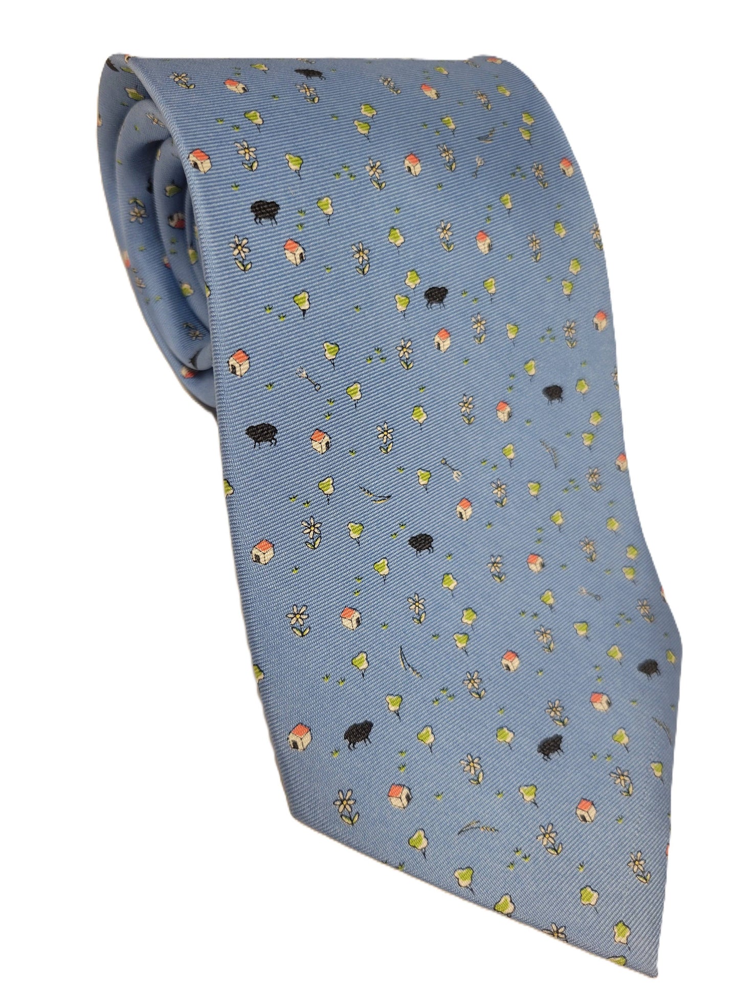 Silk Blue Men's Necktie Farm Collection